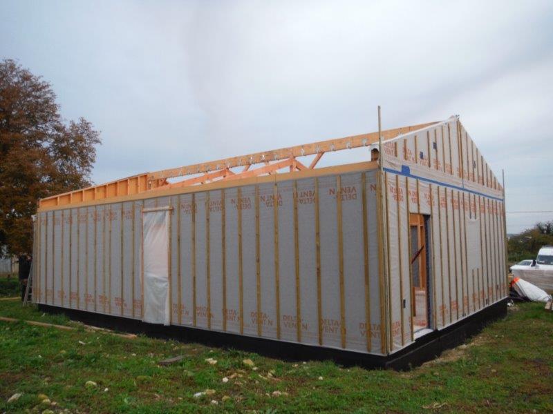 Maison ossature pour isolation paille - St Hilaire du bois (17)